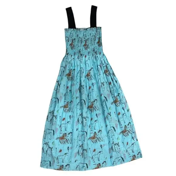 RACHEL ANTONOFF Clarice Smock Tank Dress In Horse Print - Picture 6 of 7